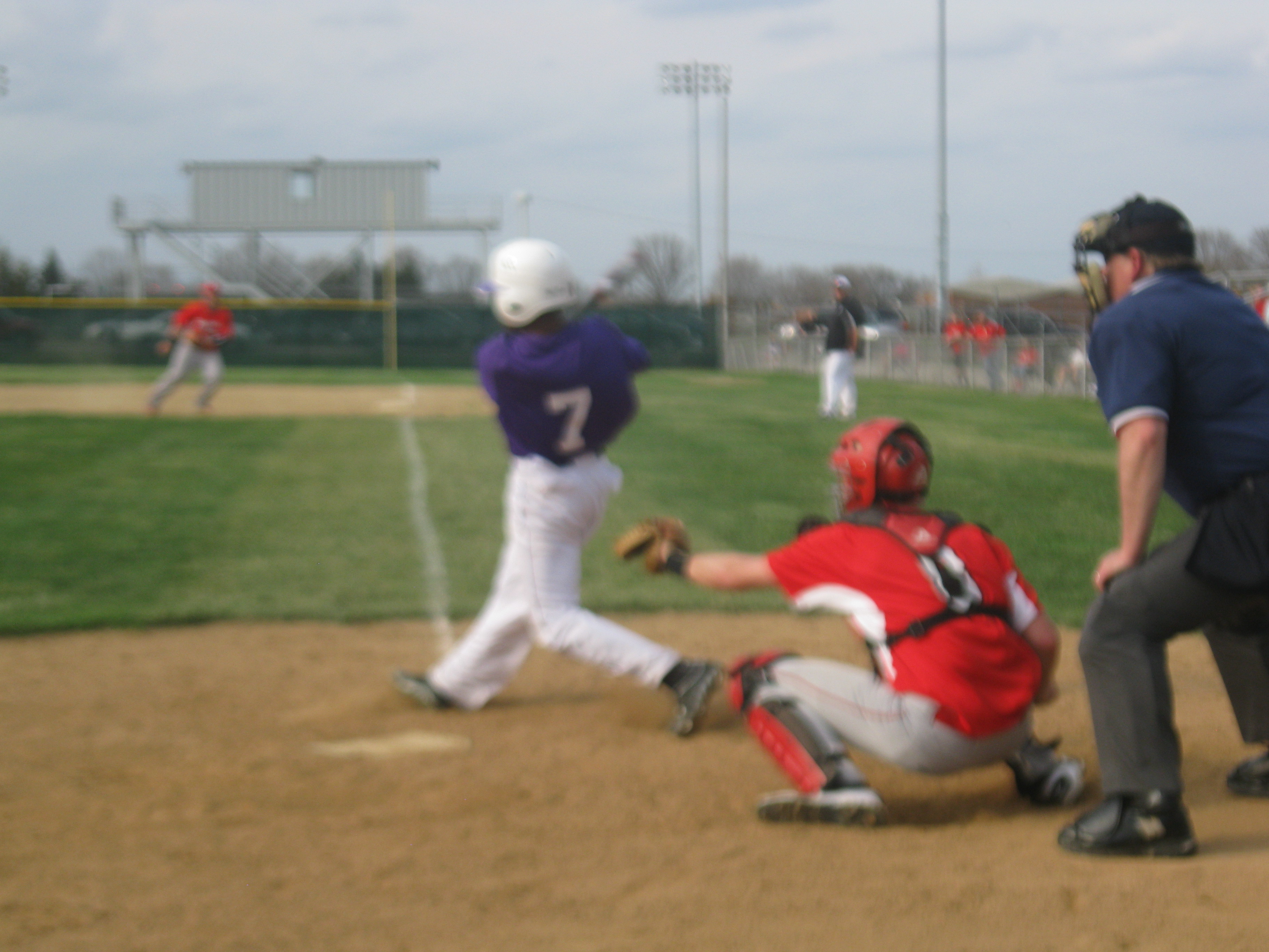 Middletown's Aquilas Estepan grounds out in the second inning of the Middies 9-6 Greater Miami Conference win over Fairfield on Thursday.