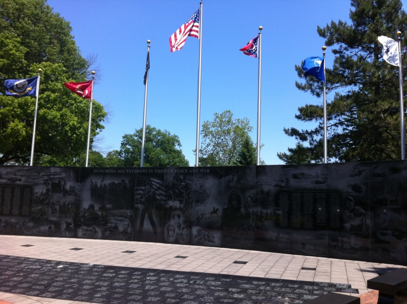 Woodside Cemetery Arboretum 2013 - Vet Wall