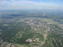 Aerial view of Middletown, Hook Field can be seen in the upper right